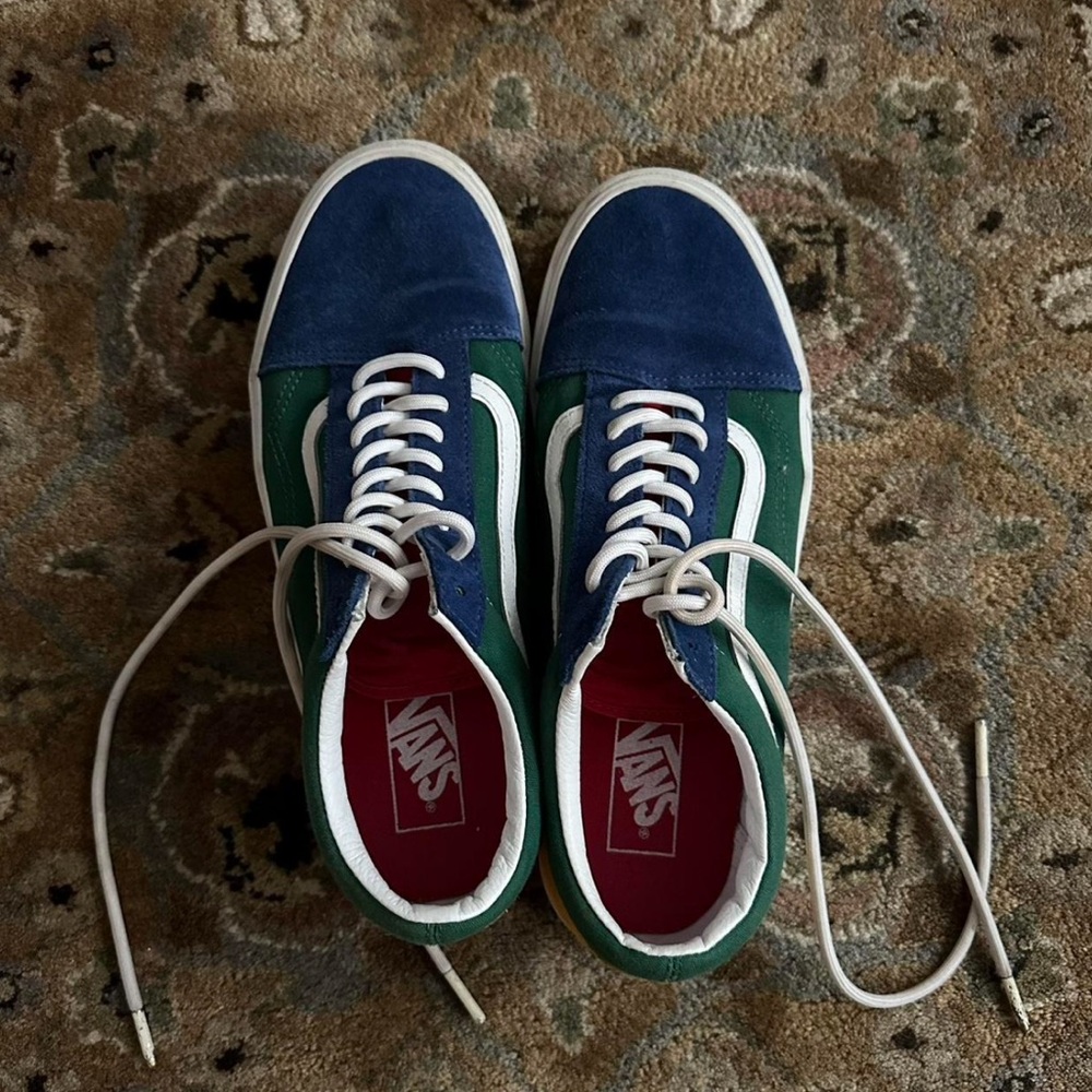 Vans Blue and Green Sneakers Classic Style